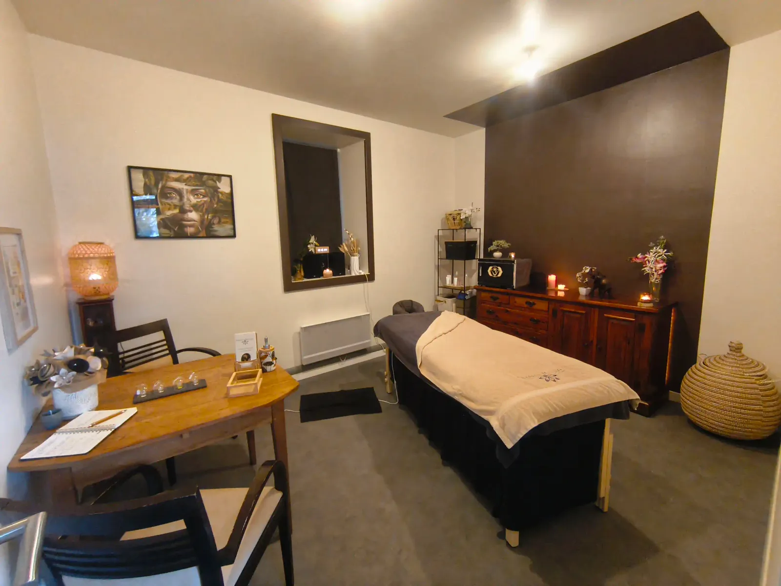 La salle de soin du salon Shanega Massage